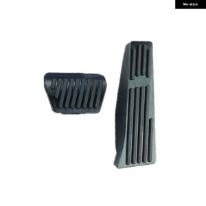 BMW 5シリーズ E60 E61 2001-2010 ブレーキ アクセル燃料ペダル パッド マットカバー ブラック合金 - black　at　2pc