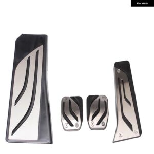 BMW LHD アクセルガス ブレーキ フットレスト カバー 5 6 7シリーズ X3 X4 F06 F11 F12 F13 F25 F26 ステンレスペダル 3個 - set