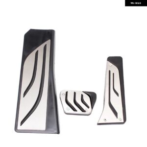 BMW LHD アクセルガス ブレーキ フットレスト カバー 5 6 7シリーズ X3 X4 F06 F11 F12 F13 F25 F26 ステンレスペダル 3個 - at　3pcs