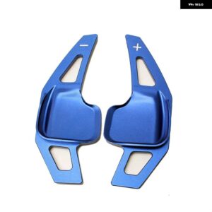 BMW アルミ ステアリング ホイール延長 インテリア パドル シフター 2個 GT F30 F31 F32 F10 F20 F22 X4 Z4 1 2 3 4 5 6 7シリーズ - Blue