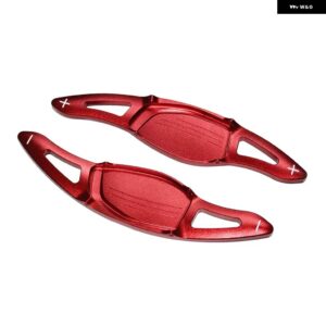 アウディ ステアリング ホイールギアシフトパドル 延長 RS3 RS4 RS5 R8 TT RS Q3 Q8 ステアリング ホイールシフター DSG 2個 - Red