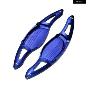 アウディ ステアリング ホイールギアシフトパドル 延長 RS3 RS4 RS5 R8 TT RS Q3 Q8 ステアリング ホイールシフター DSG 2個 - Blue