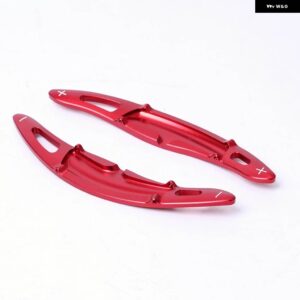 ポルシェ 2個 アルミ パドル シフト 911 スパイダー 918 ケイマン 718 パナメーラ MACAN カイエン ステアリング ホイールシフタ - Red