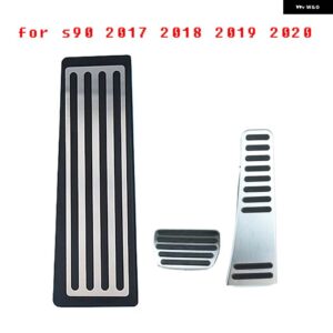 ボルボ XC60 XC90 S90 2018-2021 アクセル ブレーキ ペダル フットレスト ペダル プレートカバー 非掘削 インテリア リペア - 3pcs　s90　2017　-2020