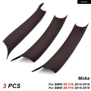 BMW X5 X6 F15 F16 2014-2018 インテリア カーボンテクスチャ ドアプル ハンドルカバー トリム - Moka