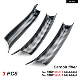BMW X5 X6 F15 F16 2014-2018 インテリア カーボンテクスチャ ドアプル ハンドルカバー トリム - Carbon Fiber