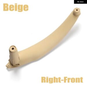 BMW LHD RHD インテリア ドアプル ハンドル アームレスト パネルトリムカバー 交換 X5 X6 E70 E71 E72 2007-2013 - Beige-Right-Front