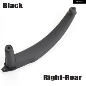 BMW LHD RHD インテリア ドアプル ハンドル アームレスト パネルトリムカバー 交換 X5 X6 E70 E71 E72 2007-2013 - Black-Right-Rear
