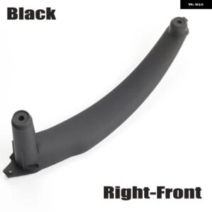 BMW LHD RHD インテリア ドアプル ハンドル アームレスト パネルトリムカバー 交換 X5 X6 E70 E71 E72 2007-2013 - Black-Right-Front