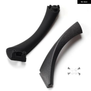 BMW インテリア ドアハンドル 3シリーズ E90 E91 318 320 325 328 330 335 部分インナードアパネル ハンドルバー プルトリムカバー - Black-Set-Right
