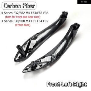 BMW ブラックフロント左/右車インナー ドアハンドル トリムプルグラブパネルハンドル F30 F80 F31 F32 F34 F35 インテリア ドアハンドル - B Front L R