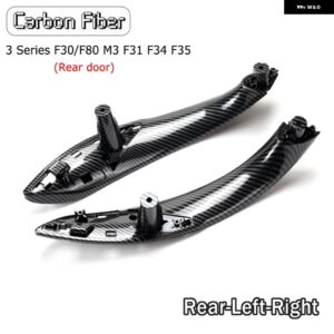 BMW ブラックフロント左/右車インナー ドアハンドル トリムプルグラブパネルハンドル F30 F80 F31 F32 F34 F35 インテリア ドアハンドル - B Rear L R