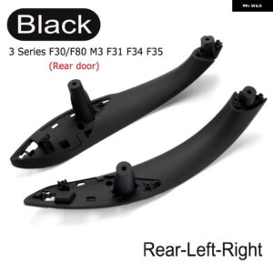BMW ブラックフロント左/右車インナー ドアハンドル トリムプルグラブパネルハンドル F30 F80 F31 F32 F34 F35 インテリア ドアハンドル - A Rear L R