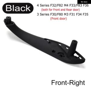 BMW ブラックフロント左/右車インナー ドアハンドル トリムプルグラブパネルハンドル F30 F80 F31 F32 F34 F35 インテリア ドアハンドル - A Front Right