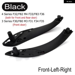 BMW ブラックフロント左/右車インナー ドアハンドル トリムプルグラブパネルハンドル F30 F80 F31 F32 F34 F35 インテリア ドアハンドル - A Front L R