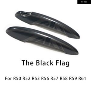 BMW 黒旗 ドアハンドル カバー ミニクーパー S JCW R50 R52 R53 R55 R56 R57 R58 R59 R60 R61 スタイリング - Door　Handle　Covers　A