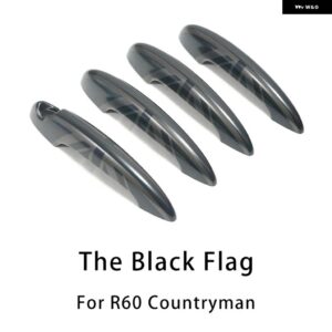 BMW 黒旗 ドアハンドル カバー ミニクーパー S JCW R50 R52 R53 R55 R56 R57 R58 R59 R60 R61 スタイリング - R60　Handle　Covers