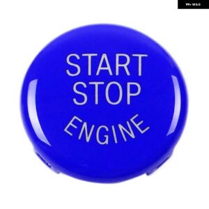 BMW エンジン スタートストップスイッチ ボタン 1/3/5シリーズ E87 E90/E91/E92/E93 E60 X1 E84 X3 E83 X5 E70 X6 E71 Z4 用カバー - blue
