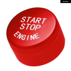 BMW エンジン スタートストップボタン キー 装飾 3 5 7シリーズ F30 F10 F11 ブラック/レッドスタートストップ エンジン プッシュボタン カバー - red