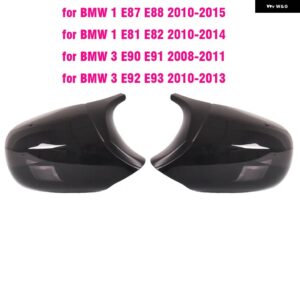 BMW 交換用バックミラー サイドミラー カバー キャップ E90 E91 E92 E93 E81 E87 E82 E88 3 1シリーズ M カーボングロス - black7
