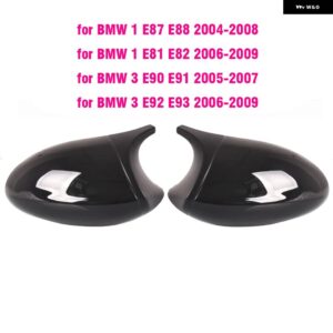 BMW 交換用バックミラー サイドミラー カバー キャップ E90 E91 E92 E93 E81 E87 E82 E88 3 1シリーズ M カーボングロス - black