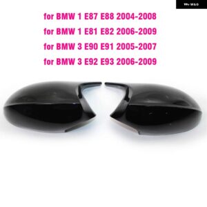 BMW 交換用バックミラー サイドミラー カバー キャップ E90 E91 E92 E93 E81 E87 E82 E88 3 1シリーズ M カーボングロス - black2