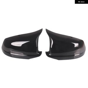 BMW 5シリーズ F10 F11 2010-2013 バックミラー カバー サイドウイングフレームカバー カーボンスタイルトリムシェル - black