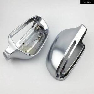 アウディ ミラー カバー A4 B8 09-12 A3 A5 A6 Q3 マットクロームバックミラー カバー キャップスタイリング - no hole