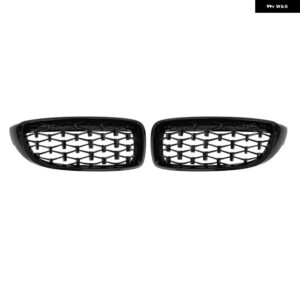 BMW M4 M3 4シリーズ ABS レーシング グリル F32 F33 F36 F80 F82 F83 フロントバンパー ダイヤモンド形状スタイリング - black