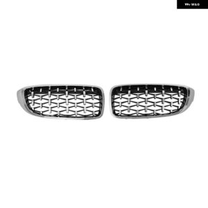 BMW M4 M3 4シリーズ ABS レーシング グリル F32 F33 F36 F80 F82 F83 フロントバンパー ダイヤモンド形状スタイリング - Silver