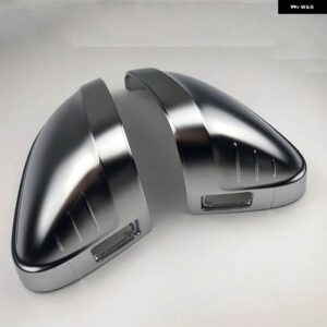 アウディ A4 A5 S4 S5 B9 バックミラー カバー サイドウイングフレームカバー トリムマットクロームシェル - With assist