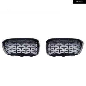BMW ダイヤモンドスタイルファッションフロントグリル F20 F21 2015-2019 118I 120I 125I M140I グロスブラック グリル - black