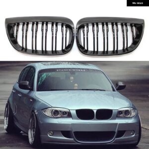 BMW 黒フロントグリル キドニー 1シリーズ E81 E87 E82 E88 128I 135I 120I 116I 116D 120D - b