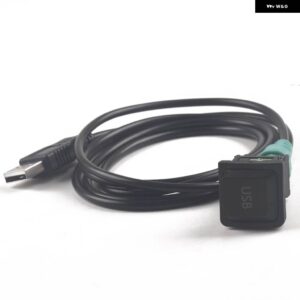 アウディ USB オーディオケーブル アダプタ ー CD プレーヤー ラジオ ワイヤーケーブル VW ゴルフ パサート ポロ GTI ティグアン シュコダ用 - black