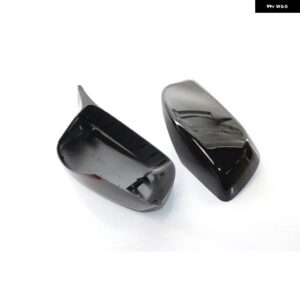 BMW カーボン明黒サイドバックミラー カバー 5シリーズ E60 E61 525I 528I 528XI 530I 530D - gloss black-horns
