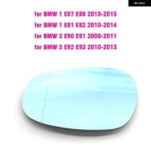 BMW サイドバックミラー ガラスヒーター防曇霜取りドアウイングミラー シート E90 E92 E93 M3 LCI スタイル E80 E81 E87 - right-Blue
