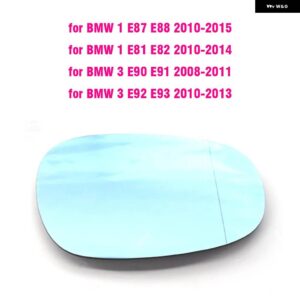 BMW サイドバックミラー ガラスヒーター防曇霜取りドアウイングミラー シート E90 E92 E93 M3 LCI スタイル E80 E81 E87 - left-Blue