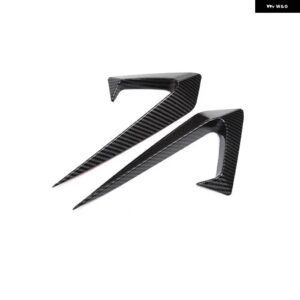 テスラ 2個 サイドカメラ カバー カーボンフェンダー トリム カバー モデル 3 2017-2023 - Bright carbon fiber