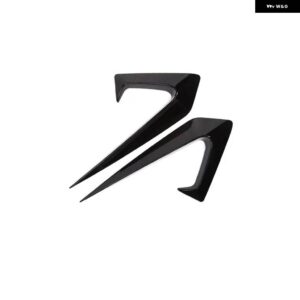 テスラ 2個 サイドカメラ カバー カーボンフェンダー トリム カバー モデル 3 2017-2023 - bright black