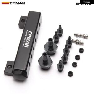 BMW 1/8インチ NPT 6 ポート真空マニホールドキット フィット ターボ ブーストインテークマニホールド EP-01SYG - black
