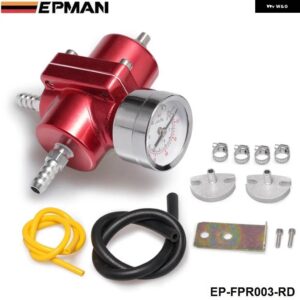 BMW 汎用 0-140 PSI 燃圧レギュレーター FPR/ゲージ E39 5シリーズフェイスリフト 2000-2003 EP-FPR003 - Red