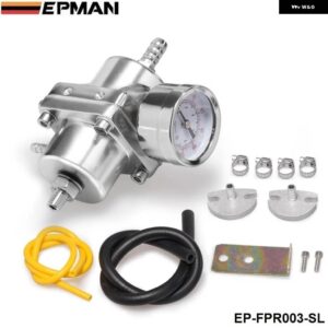 BMW 汎用 0-140 PSI 燃圧レギュレーター FPR/ゲージ E39 5シリーズフェイスリフト 2000-2003 EP-FPR003 - Silver