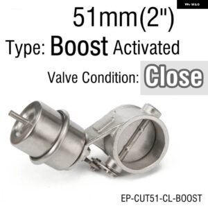 BMW ブースト活性化 エキゾースト カットアウト/ダンプ 51MM /60MM /63MM /70MM /76MM クローズスタイル圧力: 約 1 BAR E90 - 51mm