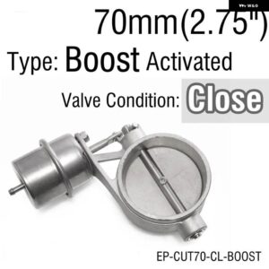 BMW ブースト活性化 エキゾースト カットアウト/ダンプ 51MM /60MM /63MM /70MM /76MM クローズスタイル圧力: 約 1 BAR E90 - 70mm