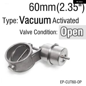 BMW 真空作動排気カットアウト/ダンプ 51MM /60MM /63MM /70MM /76MM オープンスタイル圧力: 約 1 BAR E30 325I 318I - 60mm