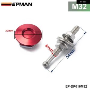 BMW 1.25インチ 汎用 スタイル プッシュボタン ビレットフードピンロッククリップキット クイックピン など EP-DP016M32/EP-DP017M32 - DP016M32RD