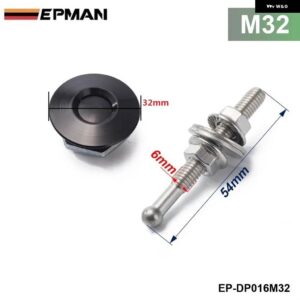 BMW 1.25インチ 汎用 スタイル プッシュボタン ビレットフードピンロッククリップキット クイックピン など EP-DP016M32/EP-DP017M32 - DP016M32BK