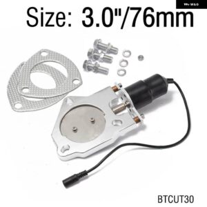 BMW 2インチ /2.25インチ/2.5インチ/2.75インチ/3インチ/3.5インチ 電気排気カットアウトリモートコントロールモーターキット E36 325 328 M3 HFM S52 M52 - 3 Inch