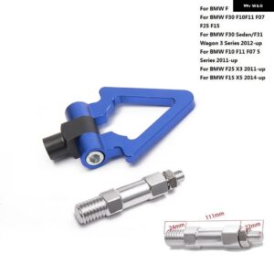BMW スポーツカー牽引フック レーシング 牽引バー自動トレーラーリング F30 F10 F11 F07 F25 X3 F15 X5 ユーロスタイル EP-RTHLPH015 - Triangle Blue