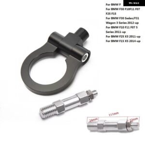 BMW スポーツカー牽引フック レーシング 牽引バー自動トレーラーリング F30 F10 F11 F07 F25 X3 F15 X5 ユーロスタイル EP-RTHLPH015 - Circular Black